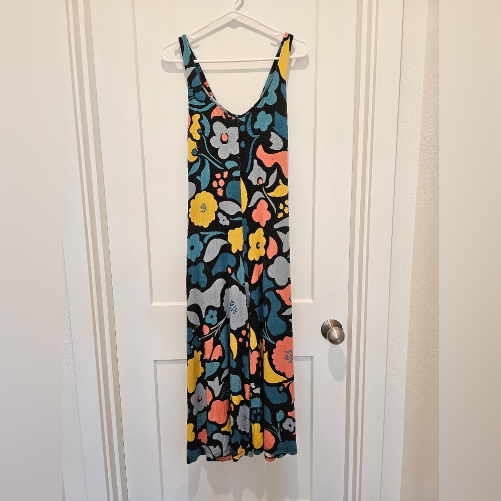Fighting Eel Floral Jumpsuit - Black, Yellow, Blue, Orange